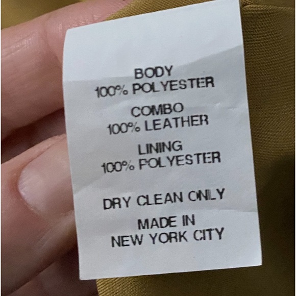 Hunter Bell Floral Chiffon Shirt Dress Leather Patchwork Mini - Picture 7 of 7